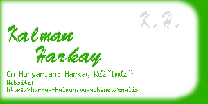 kalman harkay business card